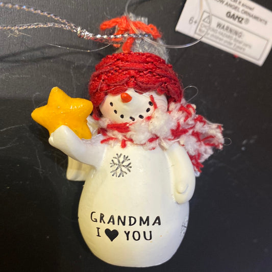 Snow Angel Ornament Grandma I <3 You