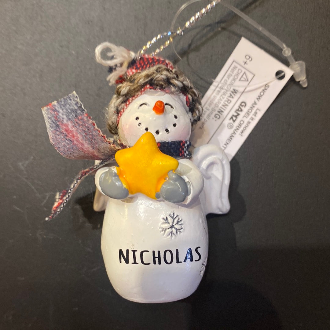 Snow Angel Ornament Nicholas