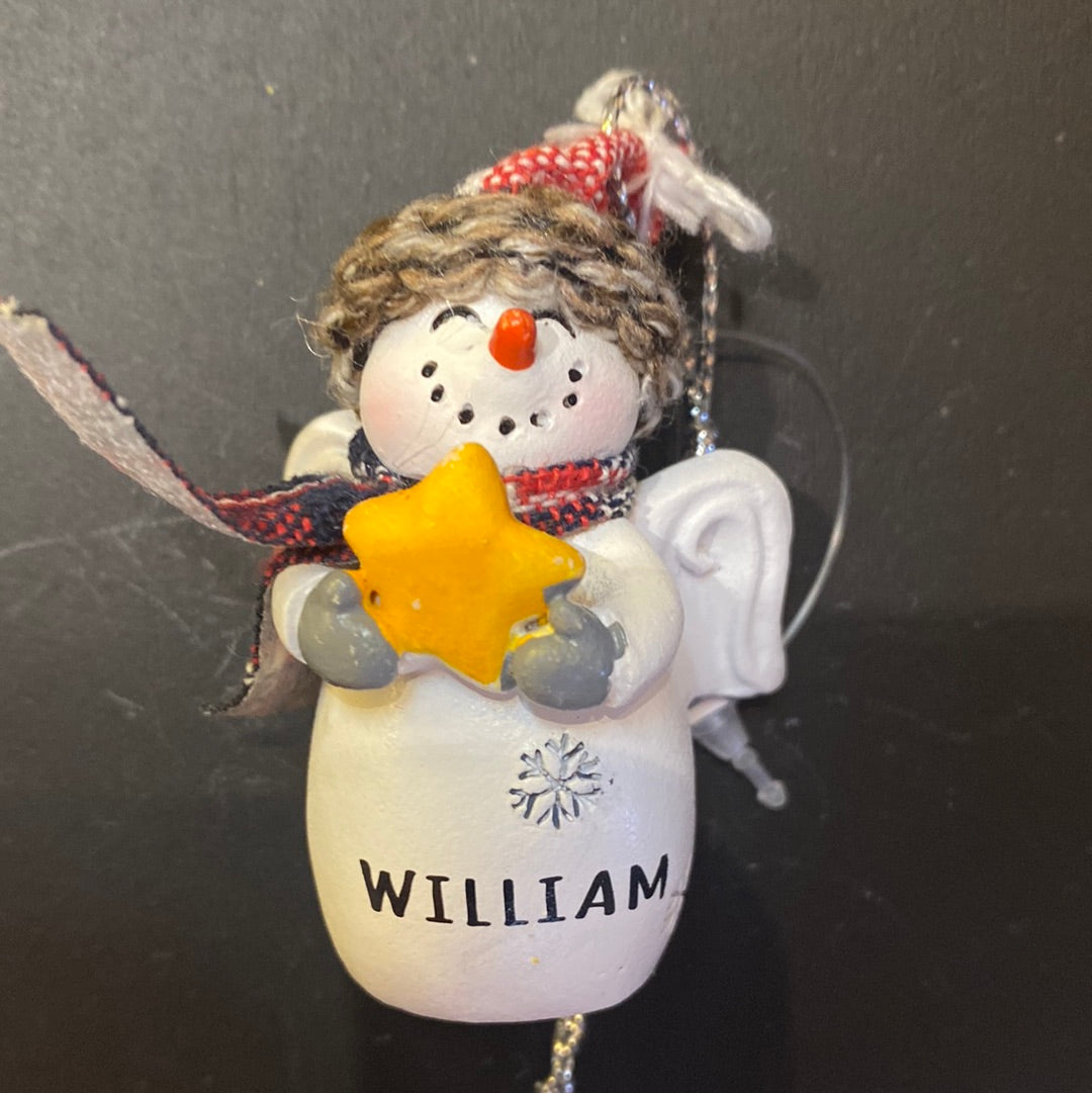 Snow Angel Ornament WILLIAM