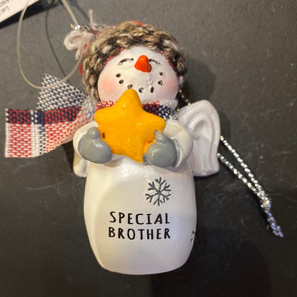Snow Angel Ornament Special Brother