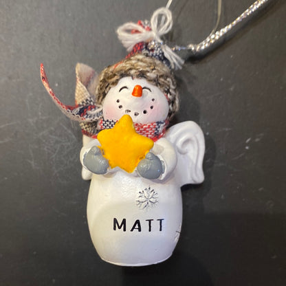 Snow Angel Ornament MATT