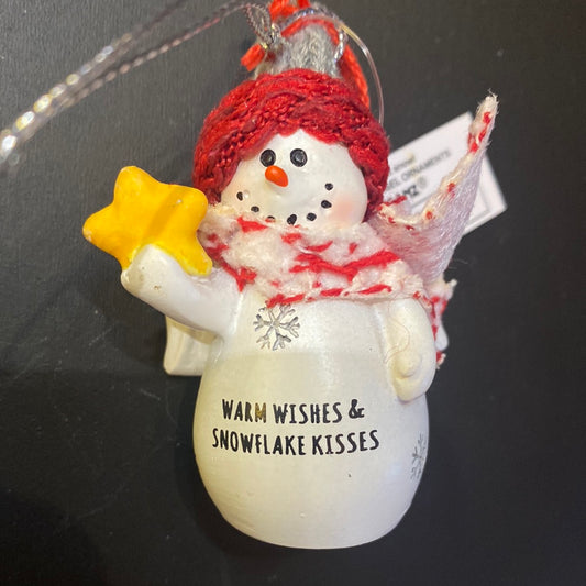 Snow Angel Ornament Warm Wishes & Snowflake Kisses