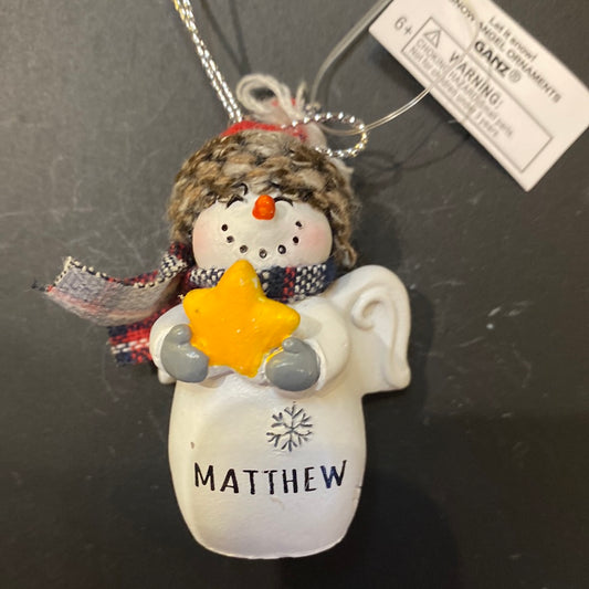 Snow Angel Ornament MATTHEW