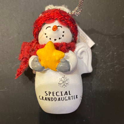 Snow Angel Ornament Special Granddaughter