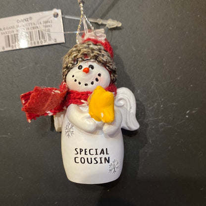 Snow Angel Ornament Special Cousin