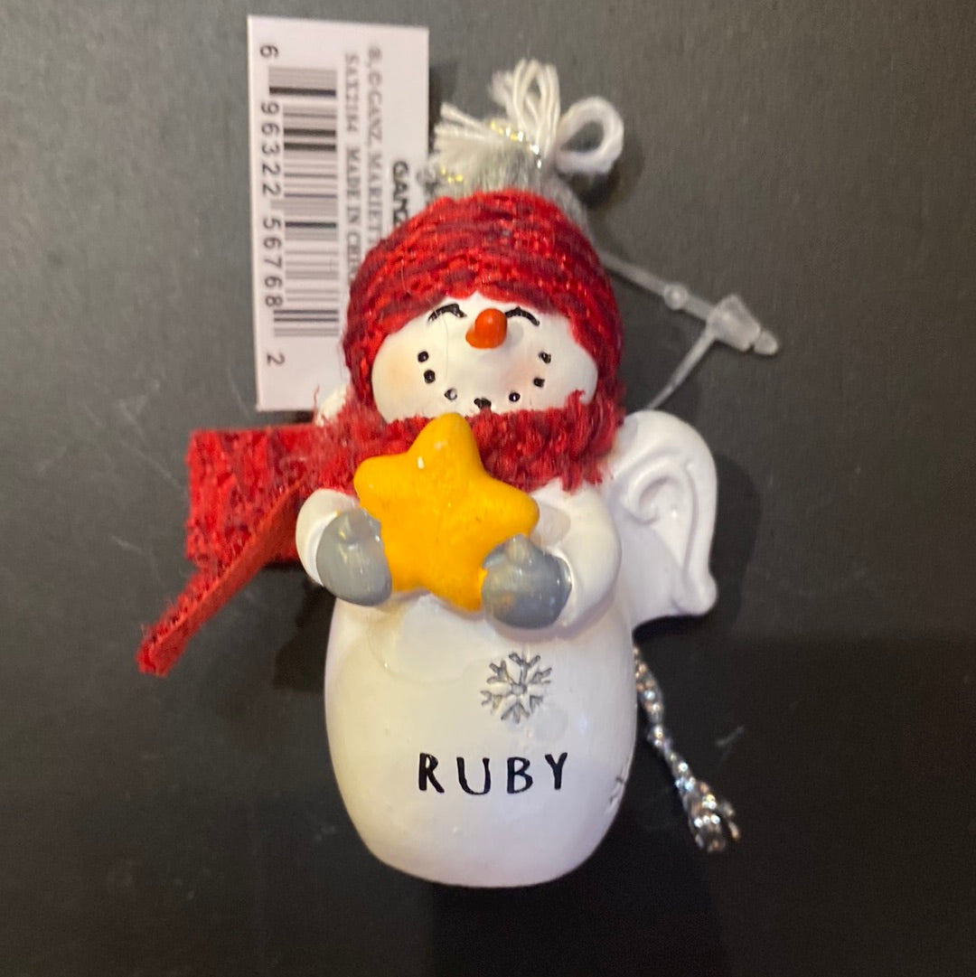 Snow Angel Ornament RUBY