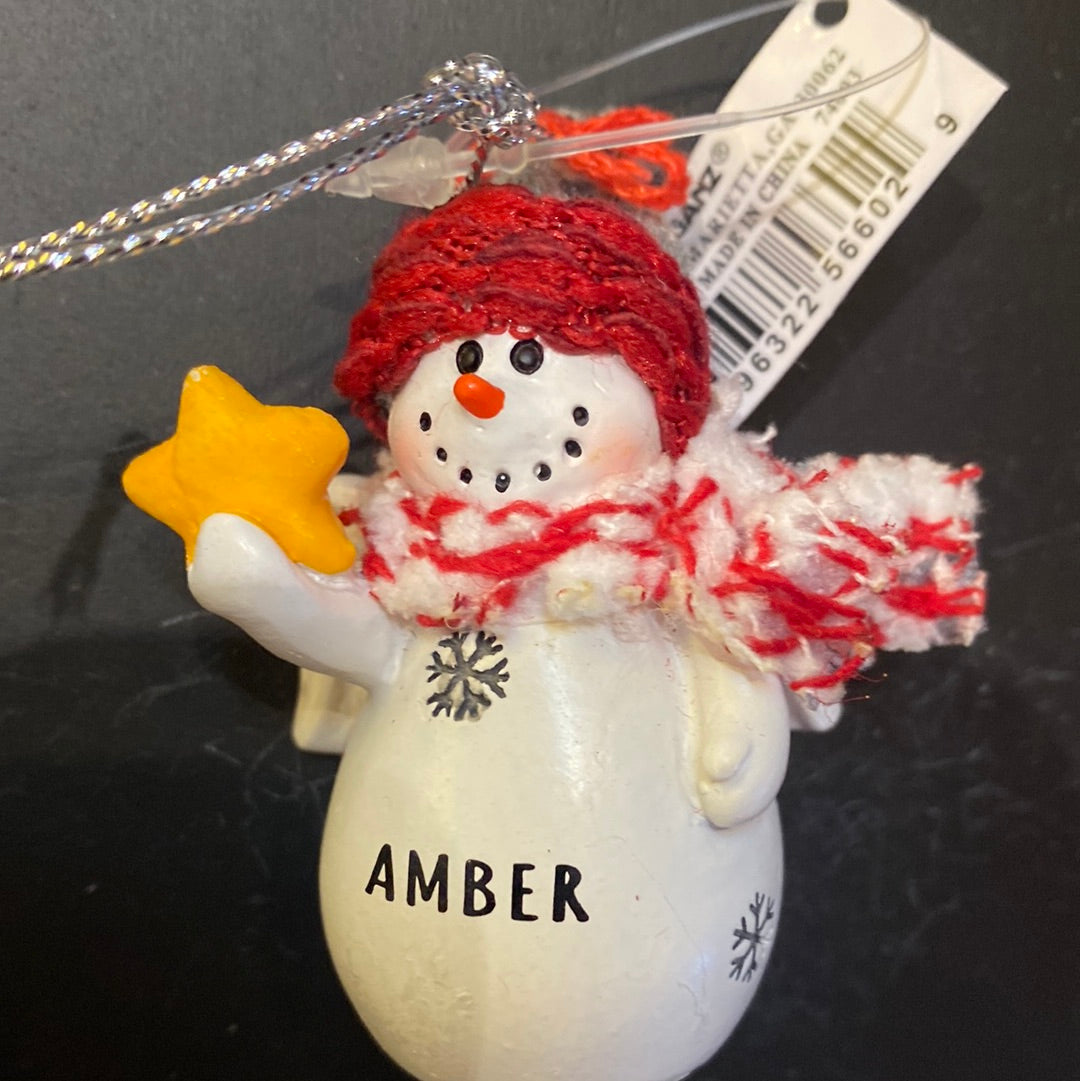 Snow Angel Ornament AMBER