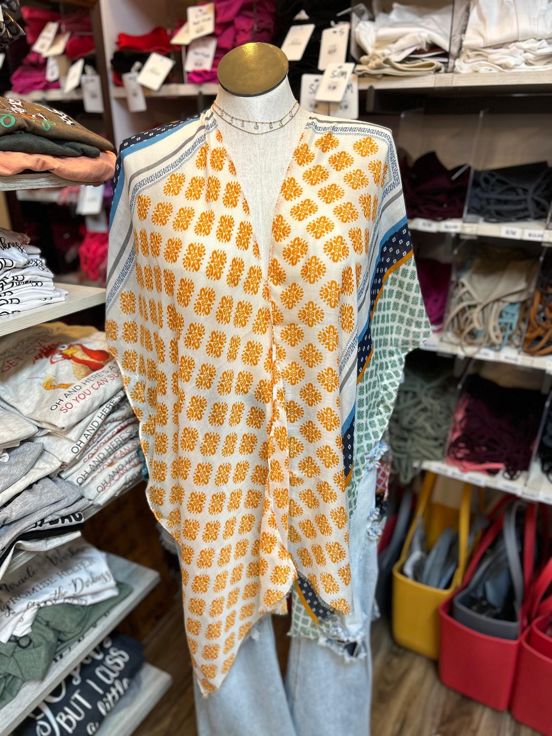 Yellow Patterned Kimono