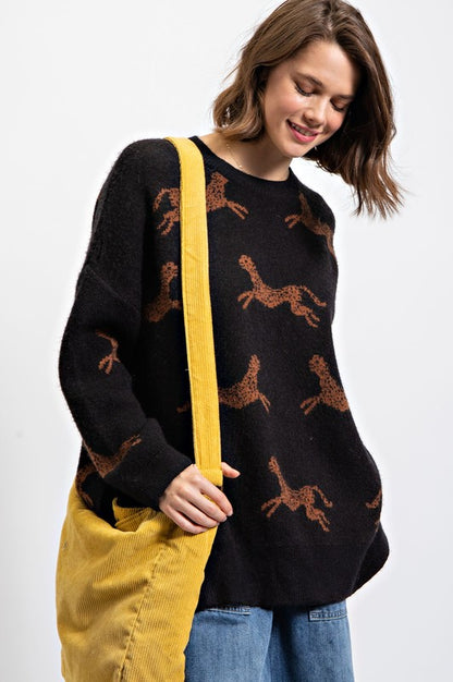 CHEETAH PATTERNED SWEATER