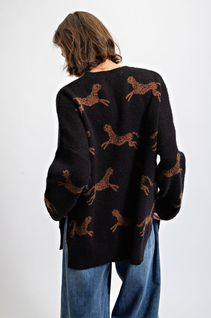 CHEETAH PATTERNED SWEATER