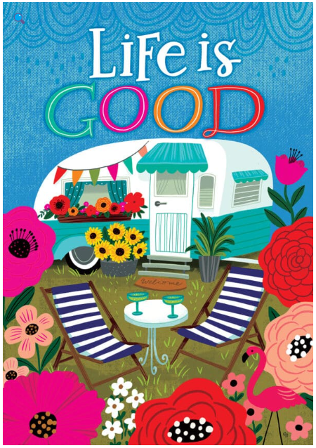 Life is Good Camper L Flag