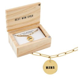 Boxed Link Necklace Gift - Mama