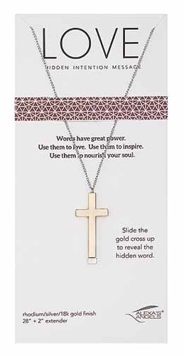 Cross Necklace With Hidden Message 28"+2" Extender