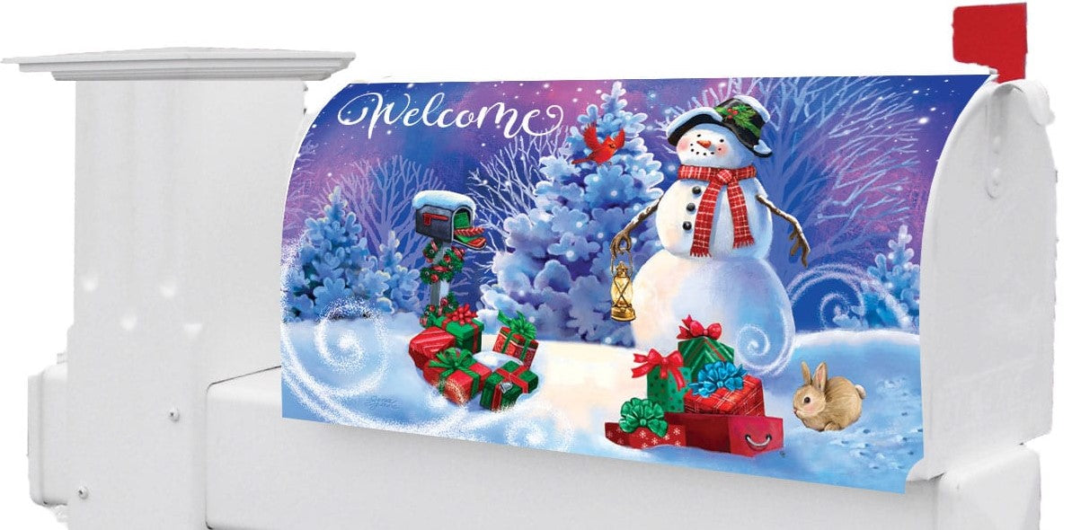 Magical Snowman Mailbox Cover