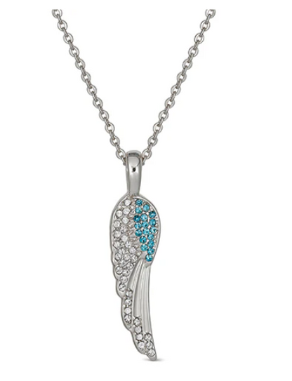 Birthstone Angel Wings Necklace