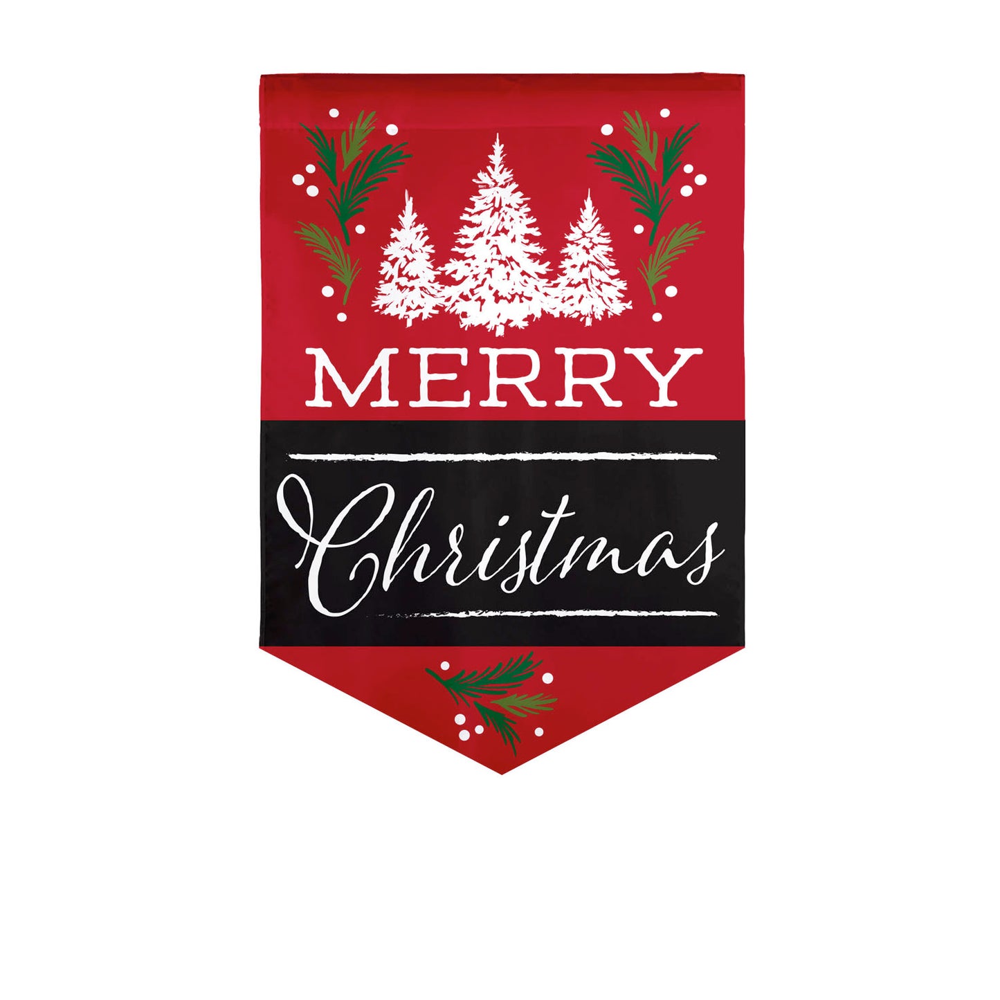 Merry Christmas Garden Burlap Flag