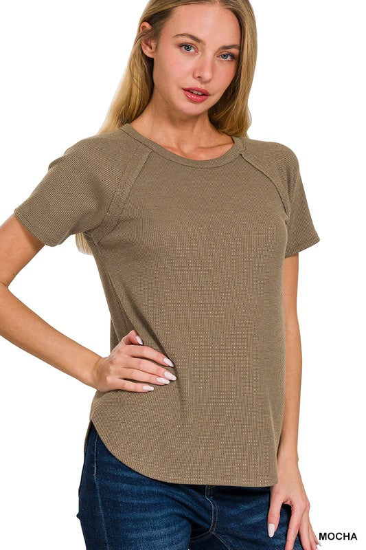 Softest BABY WAFFLE SHORT SLEEVE TOP