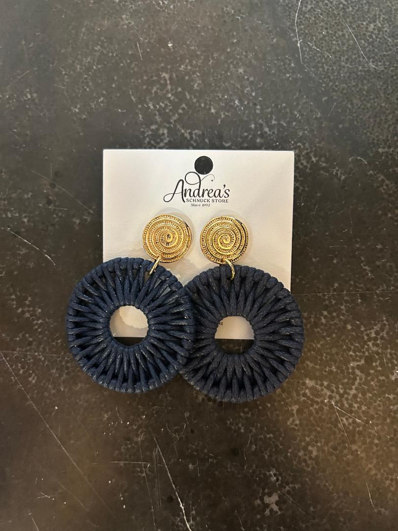 Woven Open Circle Earrings