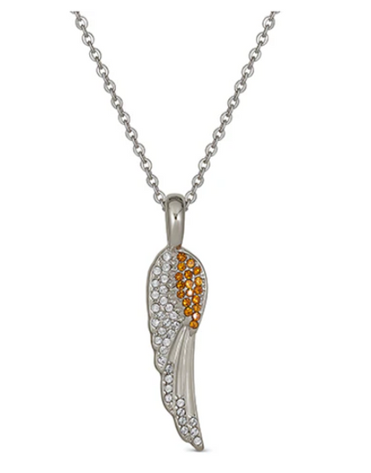 Birthstone Angel Wings Necklace