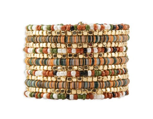 Of My Tribe Beaded Cuff-style Bracelet