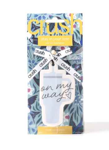 Crush stay in your lane car air freshener