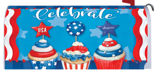 PATRIOTIC CUPCAKES Mailbox Cover