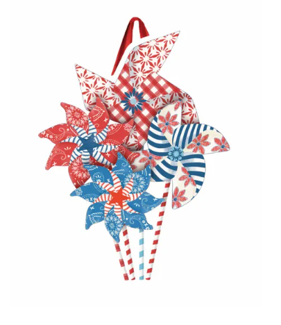 Patriotic Pinwheels Door Décor