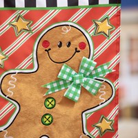 Patterned Gingerbread Man Applique