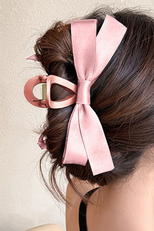 Bow Decor Large Hair Claw Clip