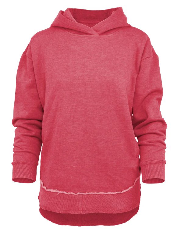 Clairmont Long Sleeve Melange Hooded Round Bottom with Side Pockets