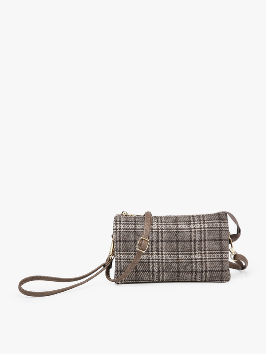 Riley-Plaid-Brown Purse