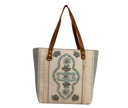 Willow Streamed Embroidered Tote Bag S-8182