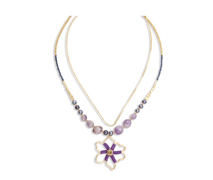 Amethyst Blooming Pendant Necklace