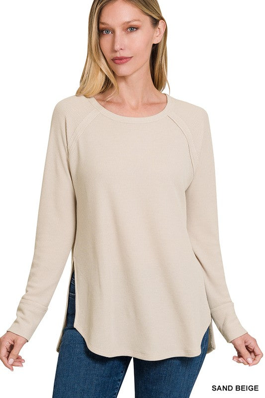 MAGIC MELAGE BABY WAFFLE LONG SLEEVE TOP