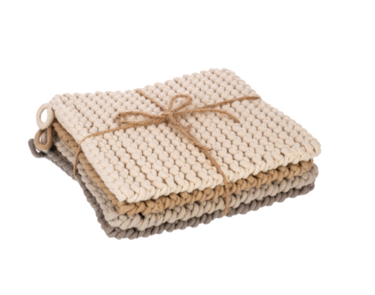 Cotton Crochet Pot Holder (4 pc. set)