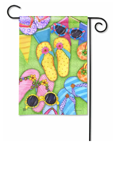 Shades and Flip Flops Garden Flag