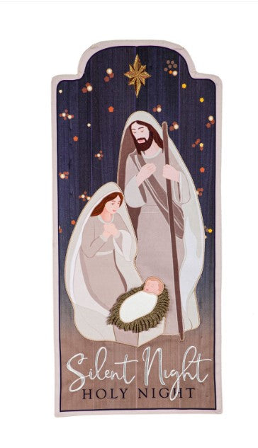 Silent Night Nativity Everlasting Impressions Textile Décor