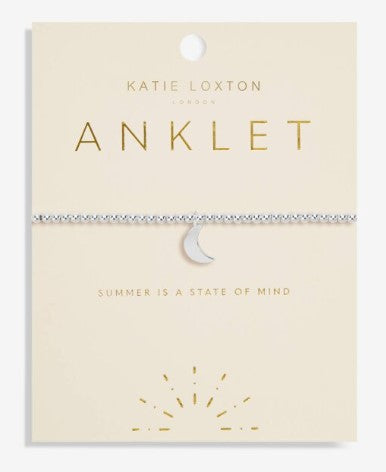 ANKLET | SILVER MOON | Silver | 9 1/16" stretch