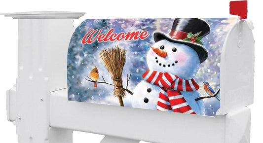 Snowman & Birds Mailbox Cover