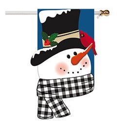 Snowman and Friend House Applique Flag  159184