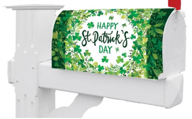 St. Pat's Wreath-Mailbox Cover