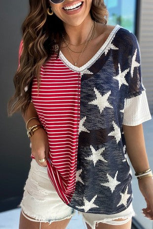 Stars and Stripes Knit Top