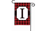 Buffalo Check Monogram Garden Flag