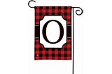 Buffalo Check Monogram Garden Flag