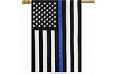 Thin Blue Line Decorative House Flag