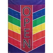 Open Chevron Rainbow Flag