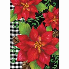 Poinsettia Check Standard Flag