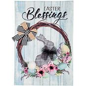 Buffalo Check Bunny Wreath FL