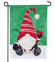 Santa Tomte Garden Shimmer Linen Flag