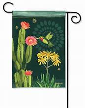 Night Cactus Garden Flag